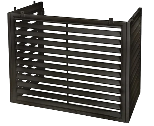 Varmepumpehus i Lakkert Metall – Sort