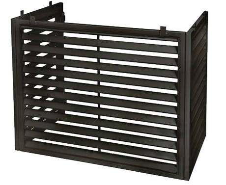 Varmepumpehus i Lakkert Metall – Sort