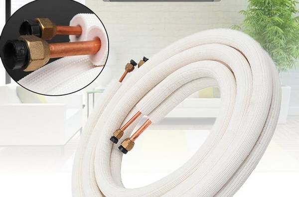 Kobberrør isolerte 1/4"- 3/8" Prefix Isolerte kobberrør, Prefix Dimensjon: 1/4" x 3/8" Flenset og påsatt mutter i hver ende ACVP.no Varmepumpeservice, Varmepumpe service, Varmepumpe Porsgrunn, Varmepumpe Skien, Varmepumpe Telemark, Varmepumpe, Varmepumpe